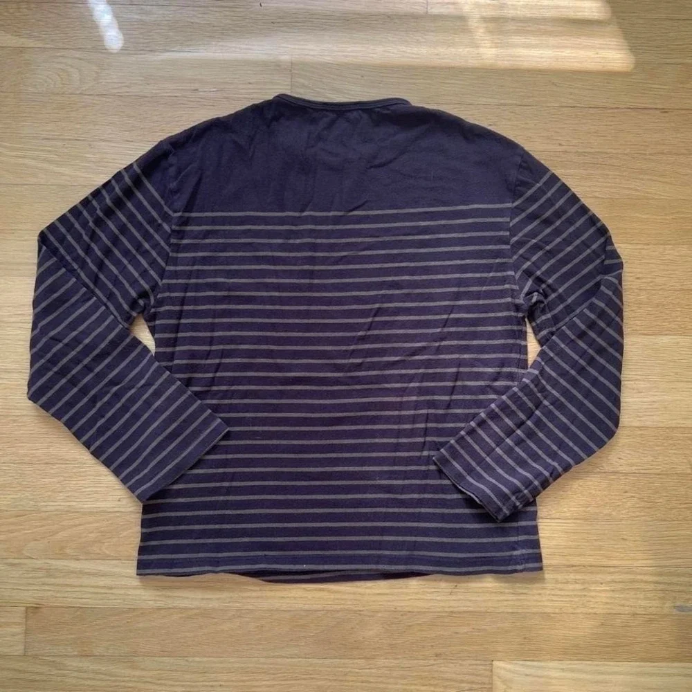 Zara Brown striped long sleeve shirt, Women's Small - Picture 6 of 6